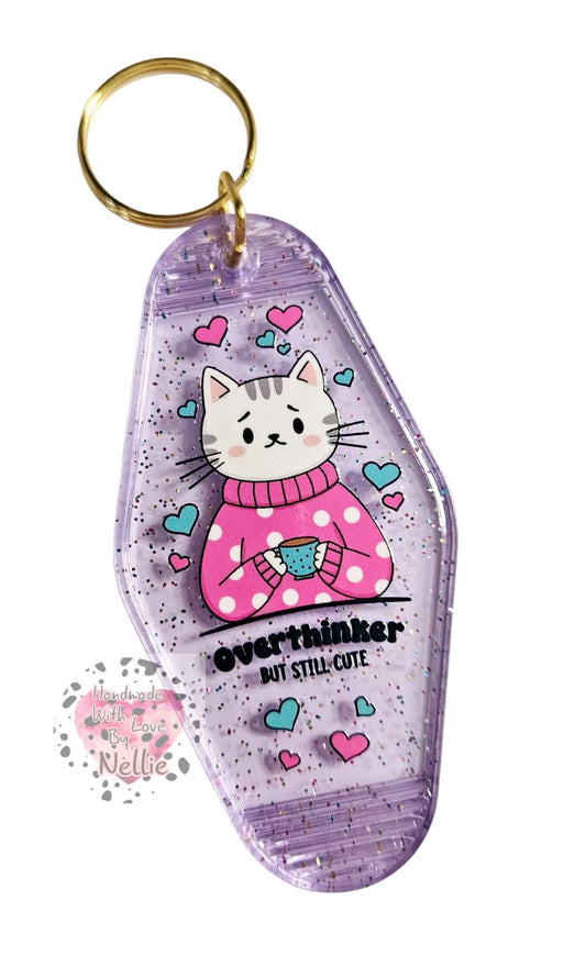 Overthinker But Still Cute Keyring
