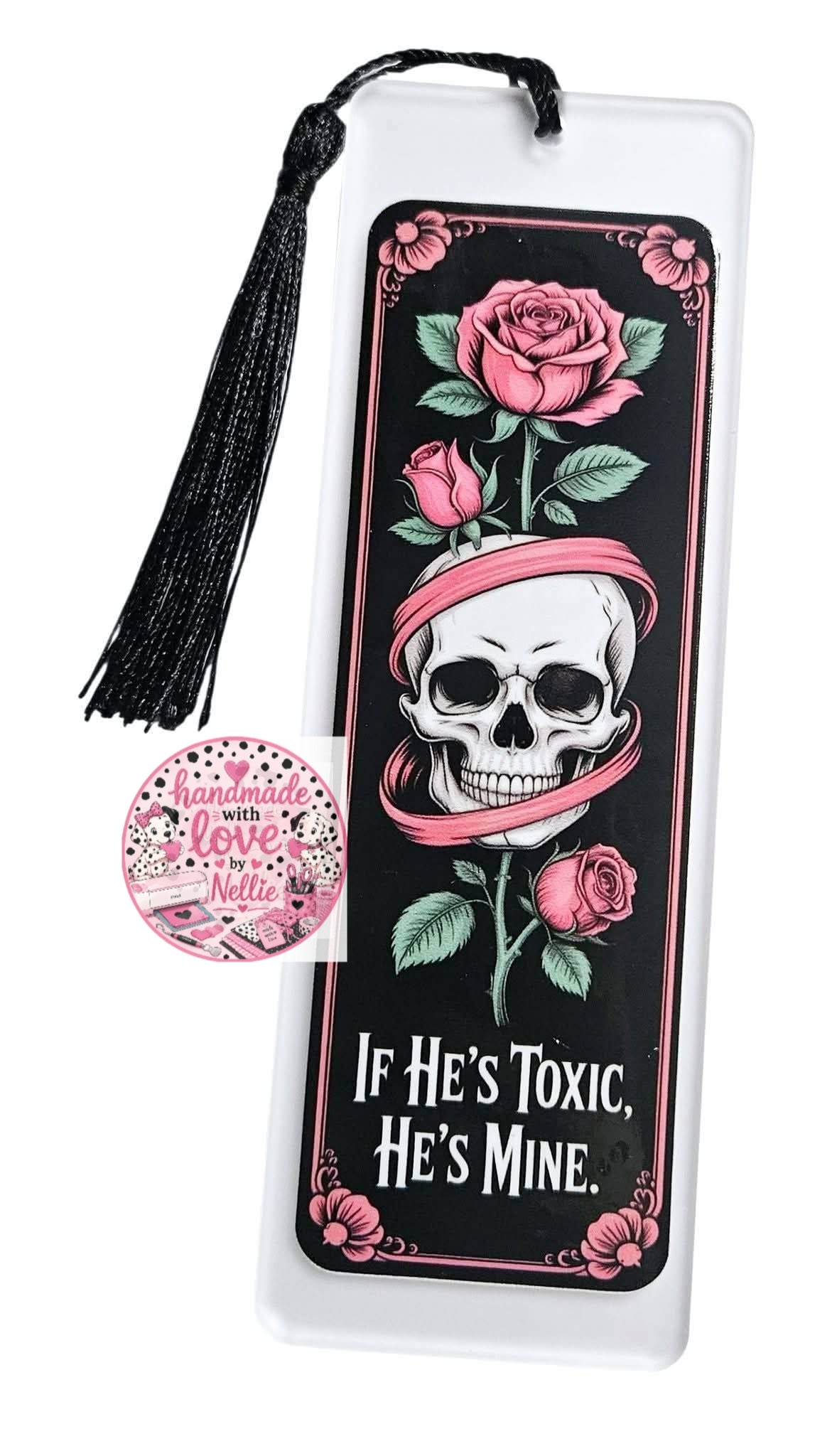 Dark Romance Skull Acrylic Bookmarks