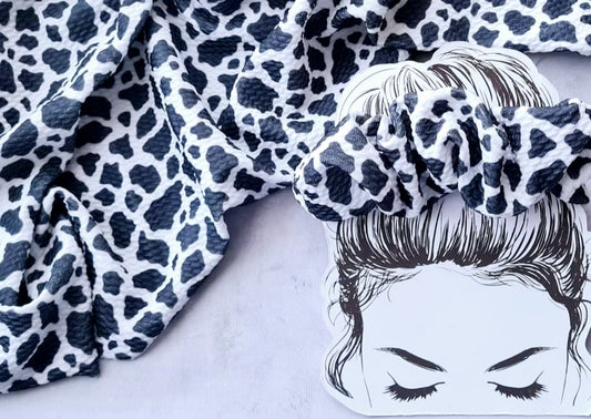 Cow Print Handmade Scrunchie