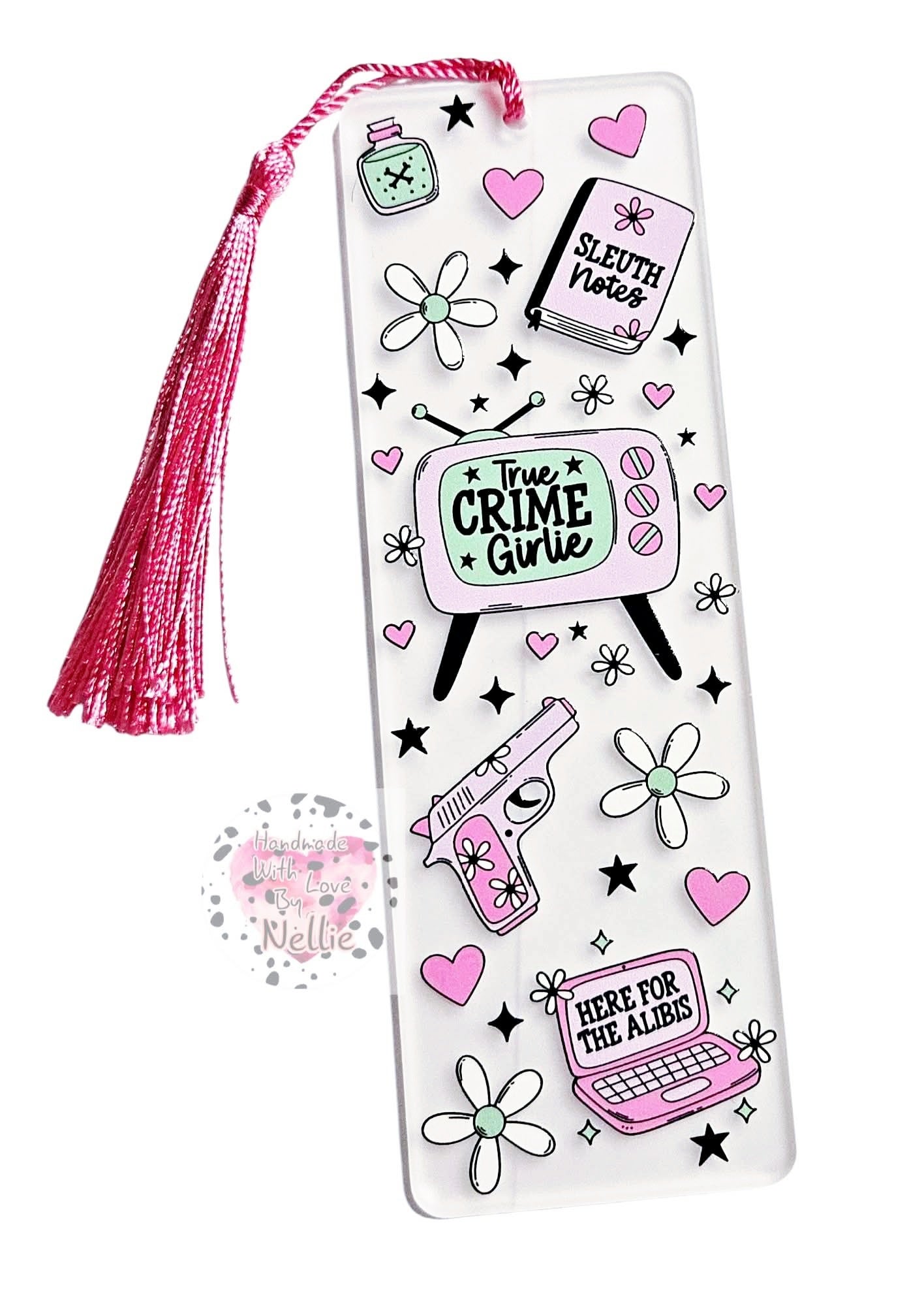 True Crime Girlie Acrylic Bookmark