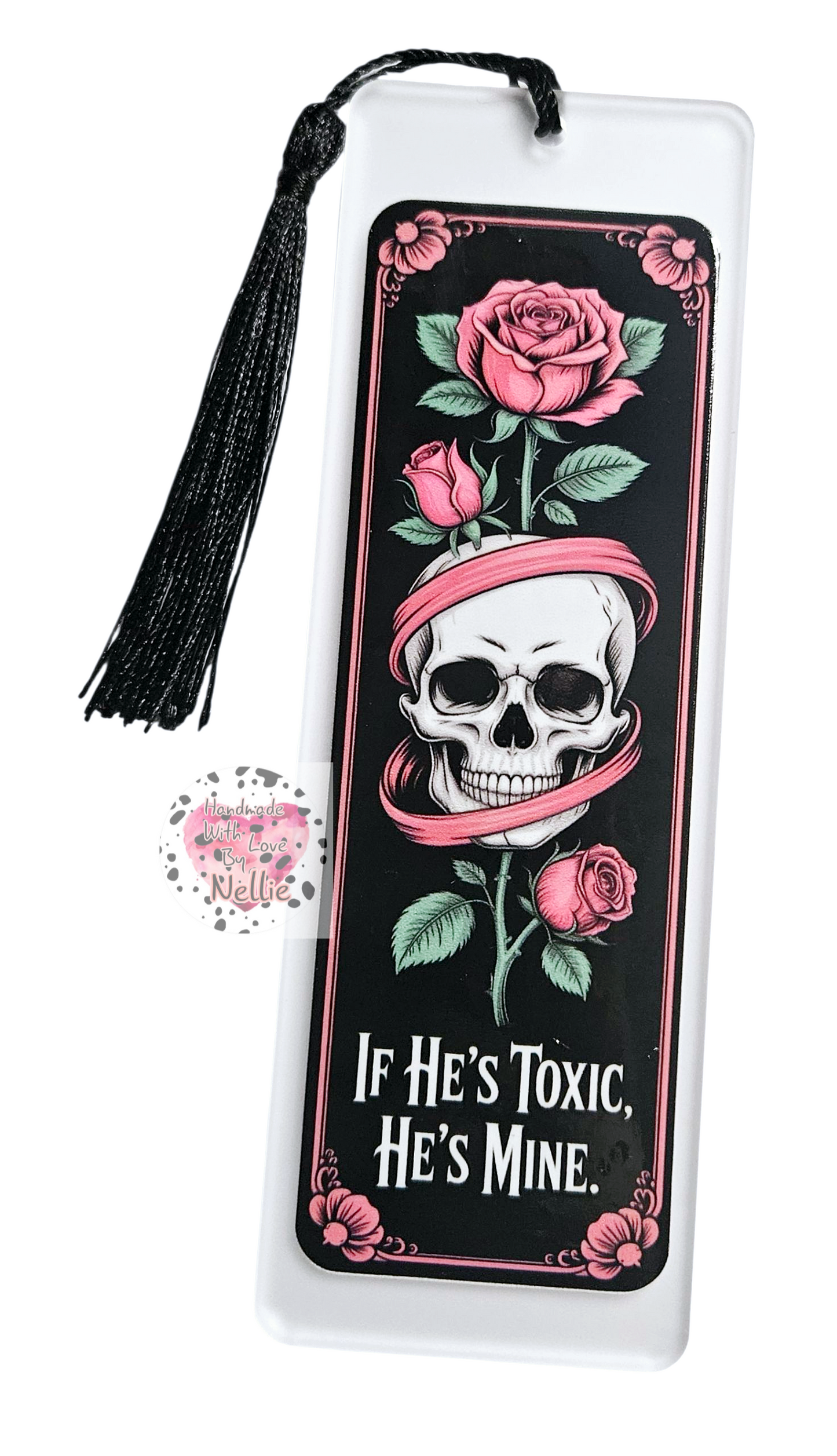 Dark Romance Skull Bookmarks