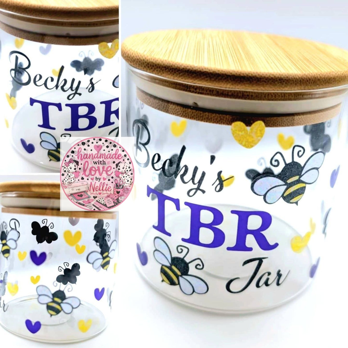 Personalised Bumblebee TBR Jar