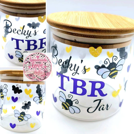 Personalised Bumblebee TBR Jar