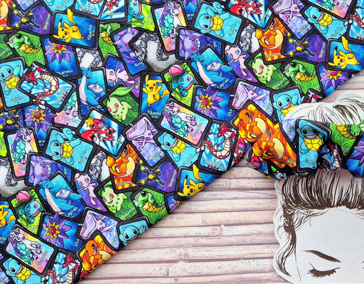 Pokemon Cards Handmade Scrunchie