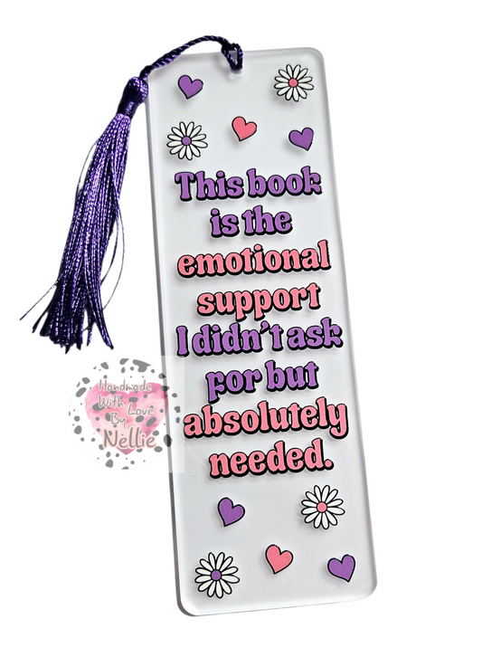 Emotional Support Book Bookmark