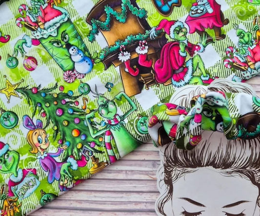 The Grinch Handmade Scrunchie