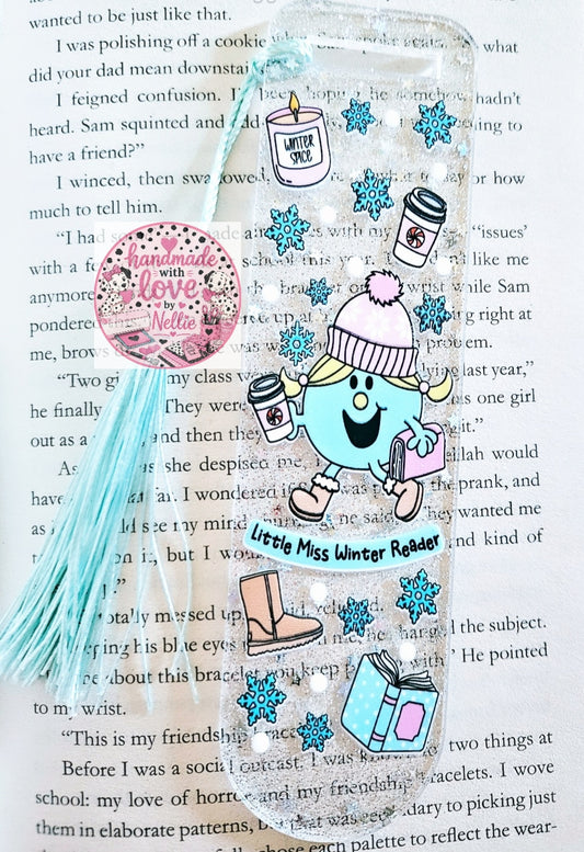 Little Miss Winter Reader Acrylic Bookmark