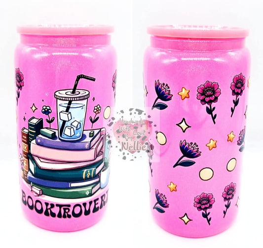 Booktrovert Shimmer Glass Can