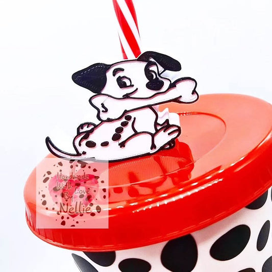 Dalmatian Puppy Straw Topper (3D-Printed)