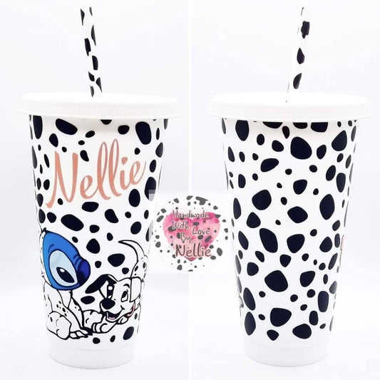 Dalmatian/Stitch Mash-Up Personalised Cold Cup