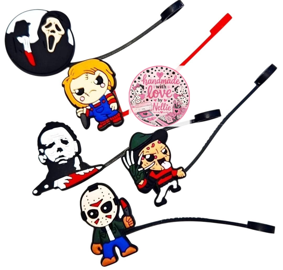Horror Characters Straw Toppers